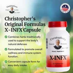 Christopher's Original Formulas X-INFX Formula, Natural Immune Support, 100 Caps Christopher's Original FormulasBuy Supplements Australia