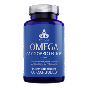 Thrivous Omega Cardioprotector – Advanced Heart & Circulation Support Supplement with AvailOm Omega-3, Garlic, Gotu Kola, Oligopin Pine Bark – 60 Vegan Capsules ThrivousBuy Supplements Australia