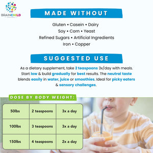 BrainChild Nutritionals Spectrum Support Minerals Liquid Supplement for Autism - Well Absorbed for Kids & Adults on the Spectrum, Ultra-Colloidal Suspension, Casein-Free, Unflavored 16oz BrainChild NutritionalsBuy Supplements Australia