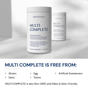 BodyHealth Multi Complete (120 Ct) Daily Multivitamin for Men and Women with Whole Foods, Minerals, Antioxidants, Organic Green Food Concentrates, and Liver Detox Extracts, Non GMO BodyHealth buy supplements Au