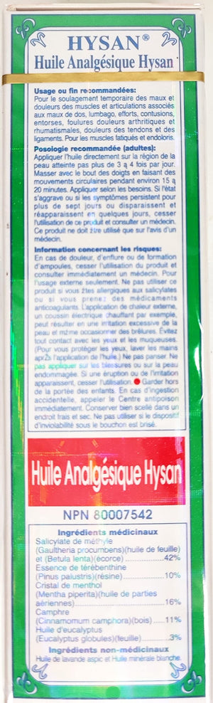 Hysan Pain Reliever Oil Y HysanBuy Supplements Australia