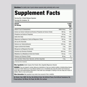 Piping Rock Mega Multi Mineral Chelated Supplement | 120 Capsules | for Men and Women | Iron Free | Non-GMO, Gluten Free Piping RockBuy Supplements Australia