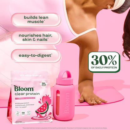 Bloom Strawberry Watermelon Clear Protein and Greens Gummies Bundle