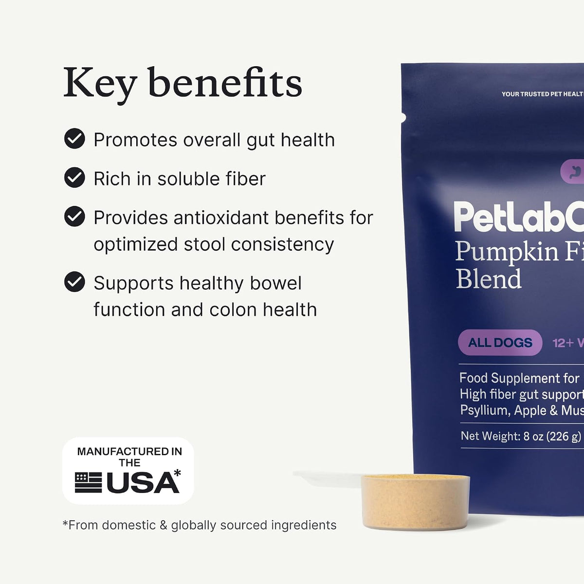 PetLab Co – Gut & Allergy Bundle: Pumpkin Powder Blend for Firm Stools & Healthy Digestion & Allergy & Immune Probiotic Soft Chews to Support Immune Response