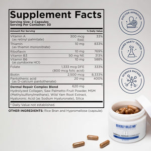 Beverly Hills MD Dermal Repair Anti-Aging Supplement - Hyaluronic Acid, Collagen, Vitamins for Smooth, Plump Skin (3) Beverly Hills MDBuy Supplements Australia