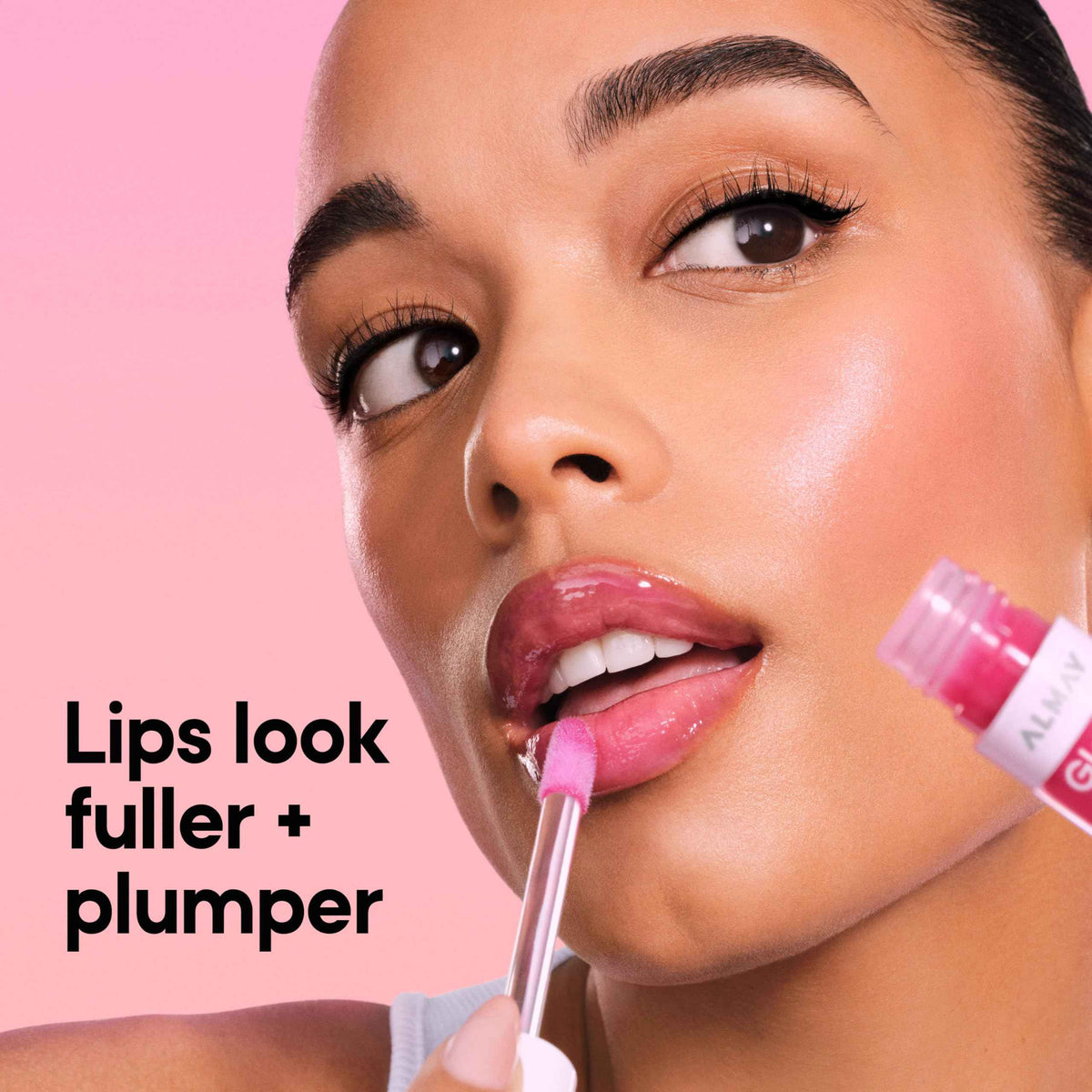 Almay Gleam Big™ Lip Serum, Hydrating and Moisturizing, Hypoallergenic Lip Gloss, Non-Sticky, 100 Positively Pink, 0.13 fl oz