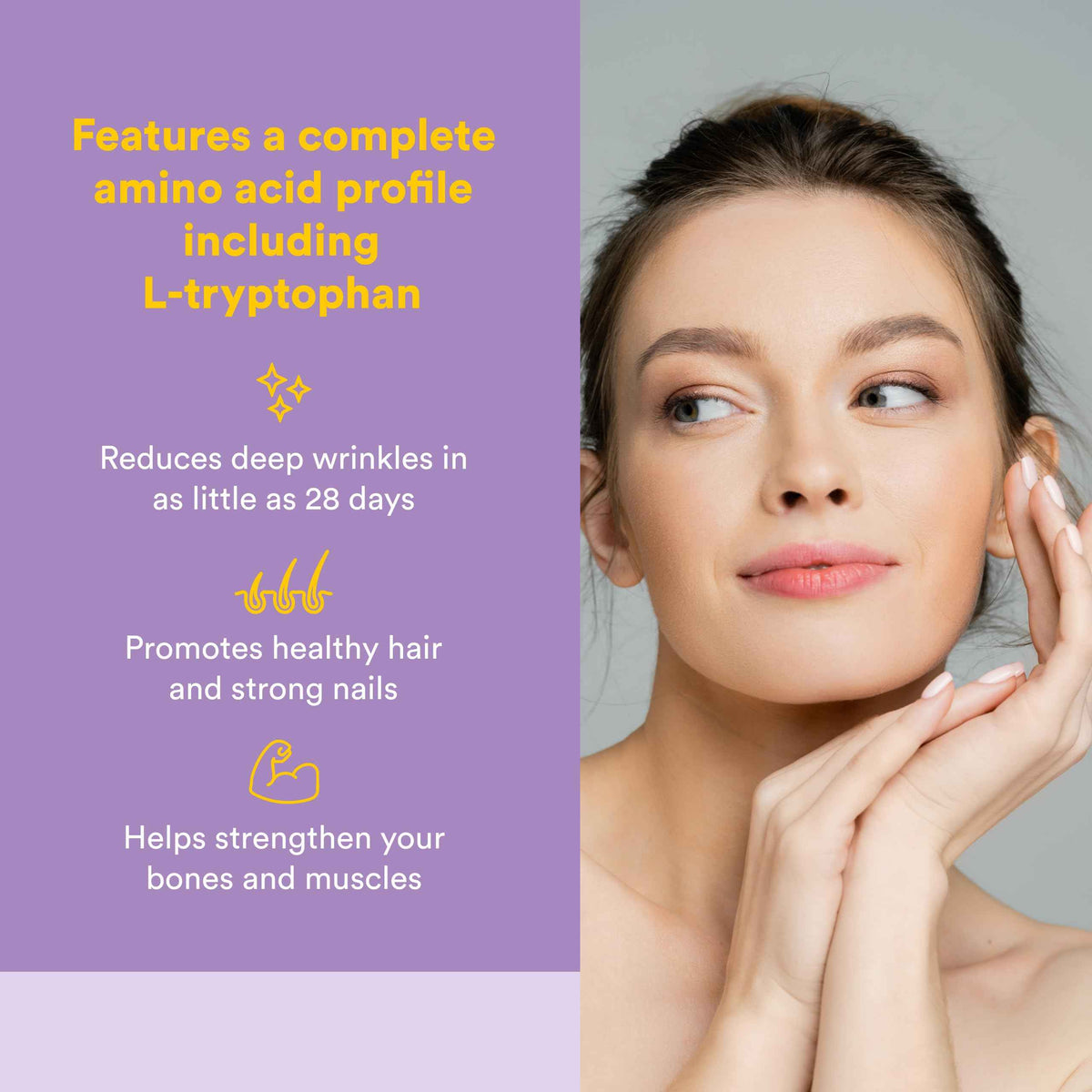Natural Factors Total Body Collagen - Bioactive Collagen Supplement for Hair & Nail Growth Support - Healthy Skin Supplement with Protein, Vitamin C & More