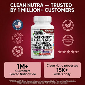 Cherry Flow Tart Cherry Capsules Uric Acid Support Celery Seed Turmeric Chanca Piedra Vitamin D Vitamin B6 Niacin Milk Thistle Moringa Extract Pomegranate Beets 90 Count By Clean Nutra Clean NutraceuticalsBuy Supplements Australia