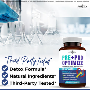 NEW AGE Pro Optimize Probiotics for Women, Menopause, Digestive Health - Support for Bloating, Hot Flashes, Joint Support, Night Sweats - Gut Health & Metabolism - Dong Quai (60 (Pack of 1)) NEW AGE buy supplements Au