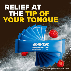 Bayer® Rapid Relief, Dissolvable Raspberry Flavor, Powder Packs with Aspirin & Caffeine, Fast Acting Headache Relief, Muscle and Body Pain Reliever, 30ct BayerBuy Supplements Australia