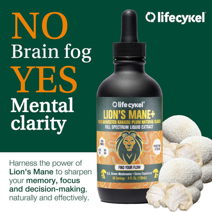 Life Cykel This is It Pack - Chaga, Lion's Mane & Cordyceps Mushroom Extract - Full-Spectrum Mushroom Tincture for Energy, Mental Clarity & Immune Support - Vegan, Non-GMO- 2Fl/Oz Per Bottle