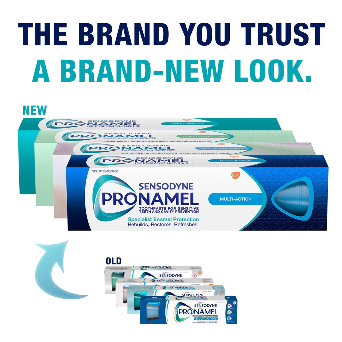 Sensodyne Pronamel Daily Protection Enamel Toothpaste for Sensitive Teeth, Mint Essence - 4 oz (Pack of 3)