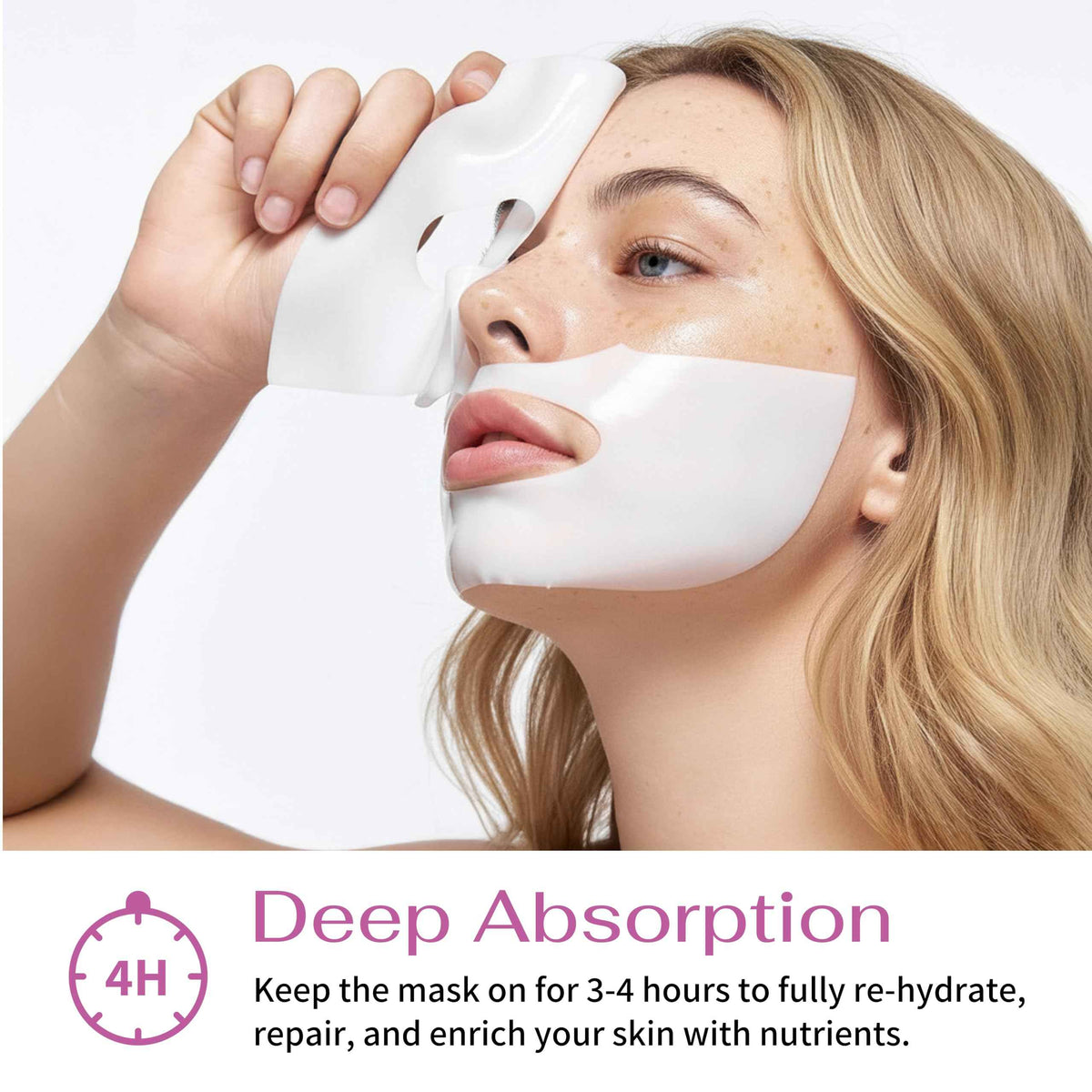 Koreana Skin K-Beauty PDRN DNA Complex Hydrogel Sheet Mask – Korean Regenerative Salmon DNA & Multi-Weight Hyaluronic Acid for Anti-Aging, Firming, Brightening, Deep Hydration – Box of 4