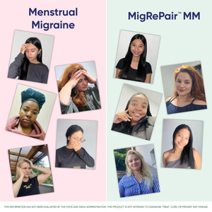 MigRePair MM Bottle of 60 - Doctor Formulated Natural Herbal Migraine Supplement for Women, Menstrual Migraine Relief, Hormonal Migraine Support with Feverfew, White Willow Bark Pine Bark & Grape Seed MigraceuticsBuy Supplements Australia