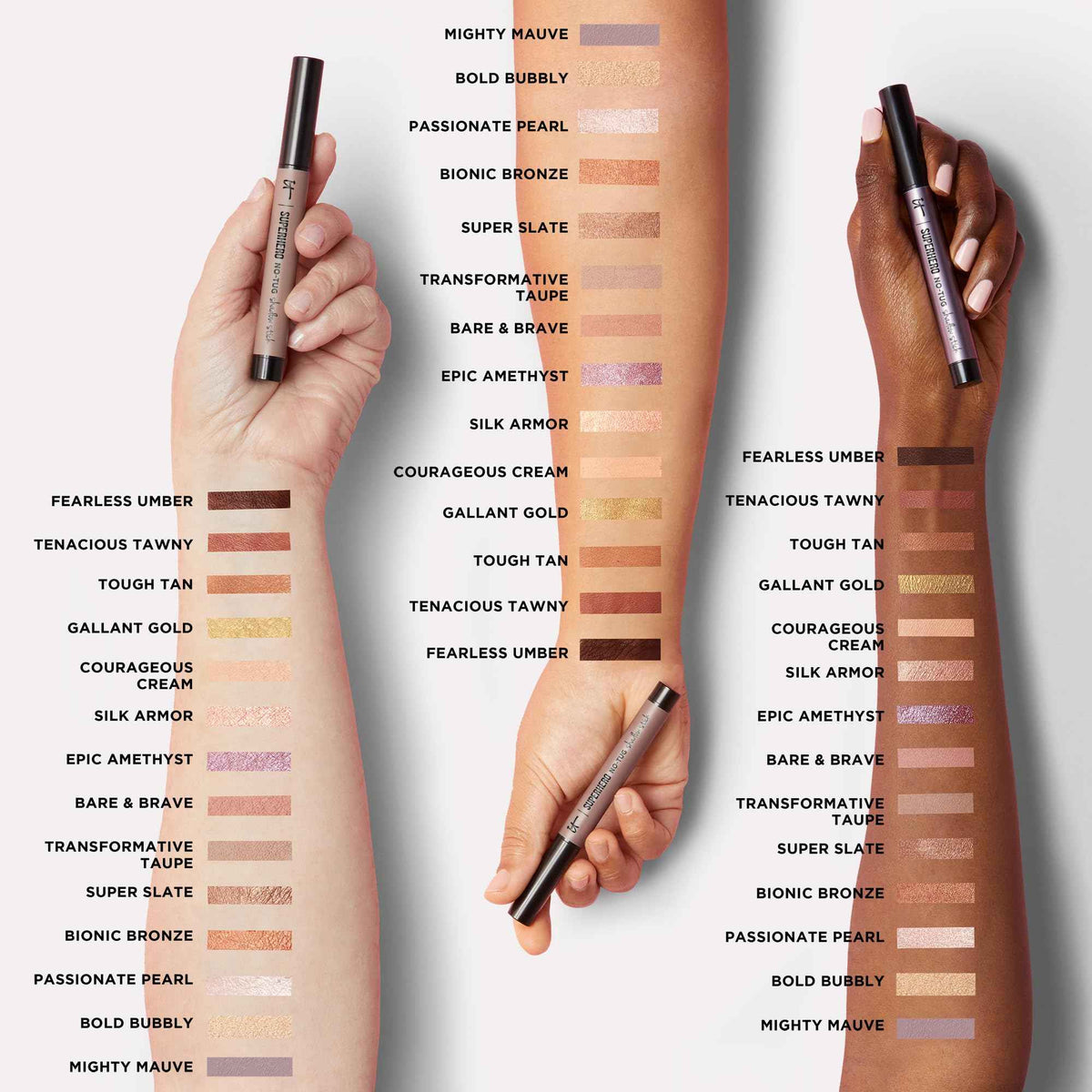 IT Cosmetics Superhero No-Tug Waterproof Eyeshadow Stick - Cream Eye Shadow with Built-In Primer - Longwear & Blendable - Suitable Eye Makeup