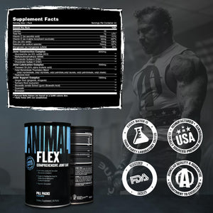 Animal Flex - Glucosamine Chondroitin Joint Supplement for Women and Men Discomfort with Turmeric, MSM, Boswellia for Cartilage, Joint Health, Muscles, Back, Knees, Shoulder, and Hip, 44 Packs AnimalBuy Supplements Australia