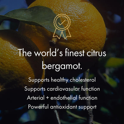 NAOMI Italian Citrus Bergamot 500mg with Resveratrol - Supports Healthy Cholesterol & Triglyceride Levels Already in Normal Range - Patented BergAmore® Extract, 7 Key Polyphenols, 30-Day Supply