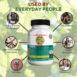 GREENVIFY NeuroMAX Defender Extra Strength Brain Support Supplement with Herbal Blend, 60 Capsules, DHA, B12, Vitamins A C D E, Selenium, 30-Day Supply (1) GREENVIFYBuy Supplements Australia