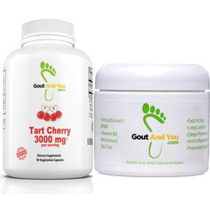 Tart Cherry Extract and Joint & Muscle Relief Cream Bundle Gout and YouBuy Supplements Australia
