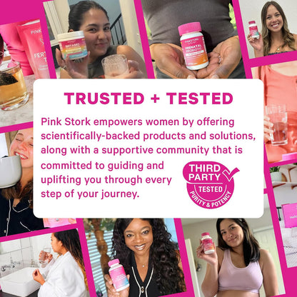 Pink Stork Organic PMS Support Sweets for Teens and Women - Simple & Natural Ingredients Vitamin B6 and Peppermint - Period, Digestion, Bloating, Mood Swings - 30 Drops