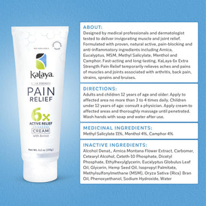 Kalaya Pain Relief Cream with Arnica for Muscles and Joints – 6 Natural Active Ingredients with Long Lasting and Fast Acting Relief in 3 Minutes - Dermatologist Tested to Soothe Tension - 4.2 oz Kalaya NaturalsBuy Supplements Australia