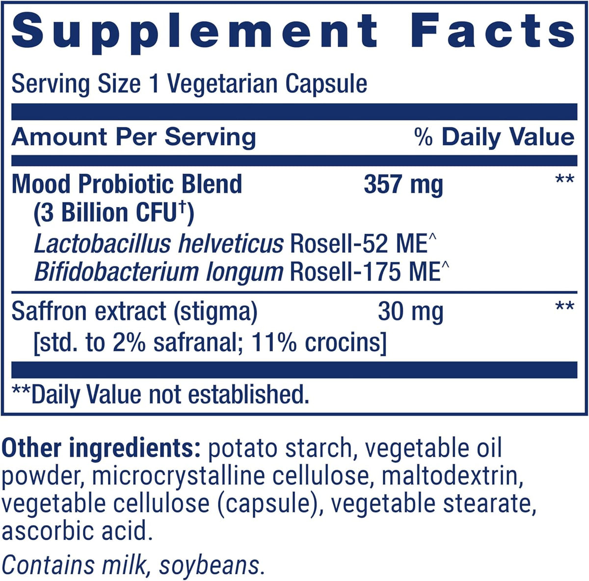 Life Extension FLORASSIST® Probiotic Mood Improve, probiotic and Saffron Blend enhances Mood and Mental Outlook, Non-GMO, Gluten-Free, 1 Daily, Vegetarian, 30 Capsules