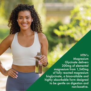 Magnesium Glycinate - Muscle, Nerves, Relaxation & Sleep Supplement | 200mg Elemental Magnesium Fully Reacted Chelated | Gentle on the Stomach | Non-GMO 120 Tablets | by Health Thru Nutrition Health Thru NutritionBuy Supplements Australia
