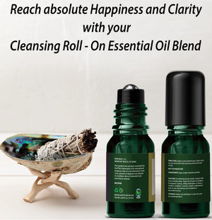Headache Roll On Stick Peppermint Rosemary and Eucalyptus & Cleansing and Protect Juniper Berry White Sage with Nerolina Pack of 2 New MiuzBuy Supplements Australia