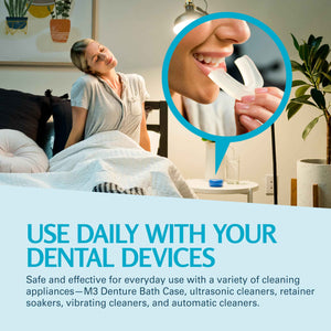 Retainer Cleanser Tablets Invisalign Cleaner, Removes Odors Discoloration Stains and Plaque 4 Month Supply Denture Cleansers Retainers