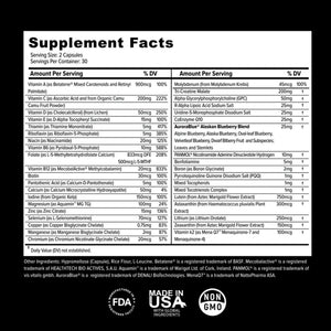 Primitive Scientific Whole Food Daily Essential Multivitamins for Adults and Seniors - 2X a Day - Vitamin A, C, D, E, B12 and Minerals Primitive Scientific