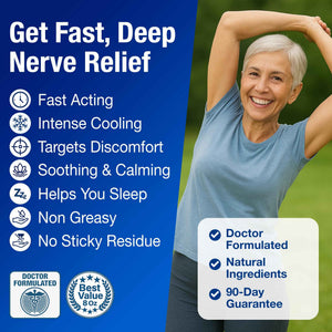Neuropathy Nerve Relief Cream – Extra Large 8 oz – Maximum Strength for Feet Hands Legs Toes Back – Natural Ingredients Arnica Aloe Vera MSM Vitamins