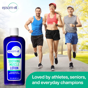 Epsom-It Soothing Muscle Magnesium Lotion – Epsom Salt Topical Cream with Arnica and Magnesium Sulfate - Designed for Muscle Stiffness, Leg Cramps, Feet, Knees and Achy Feet - 8.0 oz EPSOM-ITBuy Supplements Australia
