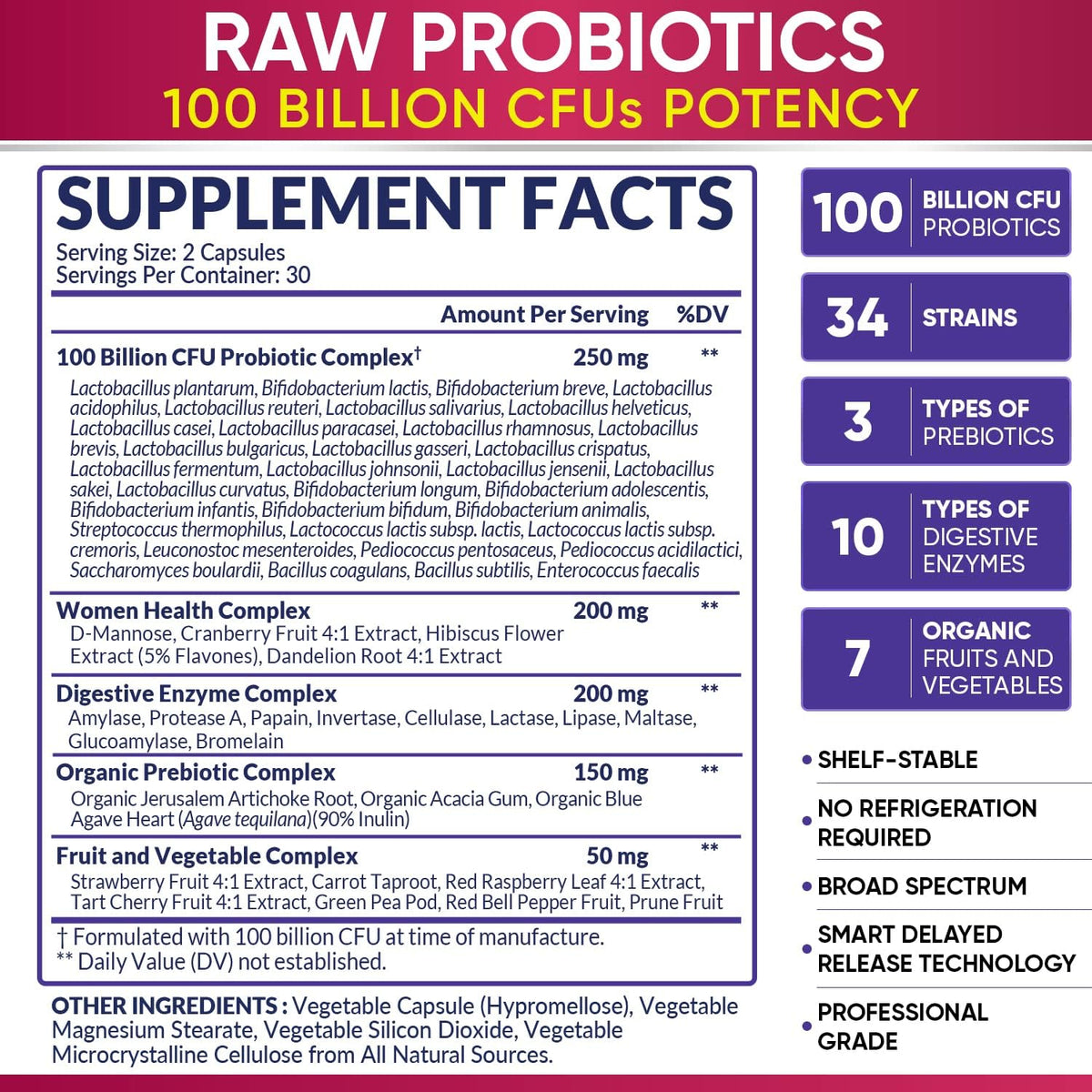 Wholesome Wellness Food Multivitamin for Women - Natural Multi Vitamins, Minerals, Organic Extracts + Dr. Formulated Raw Probiotics for Women 100 Billion CFUs with Prebiotics Bundle