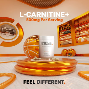 Codeage Liposomal L-Carnitine+ Supplement - 500 mg L-Carnitine L-Tartrate per Serving - Free-Form Amino Acid - Carnitine - Liposomal Delivery - Vegan, Non-GMO, Gluten-Free - 90 Capsules CodeageBuy Supplements Australia
