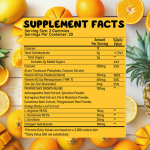 Juneno Height Growth Vitamins Supplement Gummies - Grow Taller for Teens Kids Boys Girls - Natural Height Increaser Maximizer Multivitamin JunenoBuy Supplements Australia