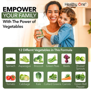 Fruits & Veggies Formula - 27 Premium Whole Foods - Organic Ingredients - Equals 3 Servings of Fruits & Vegetables - Improve Energy, Focus & Immune Function - Fiber - Antioxidants - 120ct (60 Serv) Healthy OneBuy Supplements Australia