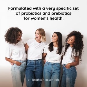 Dr. Brighten Women’s Probiotic - Probiotics, Prebiotics with Antioxidants & Sunfiber for Healthy Hormones, Balanced Female Microbiome, Ovaries and Immune Health - 60 Capsules Dr. BrightenBuy Supplements Australia
