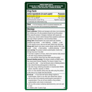 Excedrin PM for Headache Relief, Acetaminophen 250mg, Aspirin 250mg, Diphenhydramine Citrate 38mg, Pain Reliever, Nighttime Sleep-Aid, 100 Count ExcedrinBuy Supplements Australia