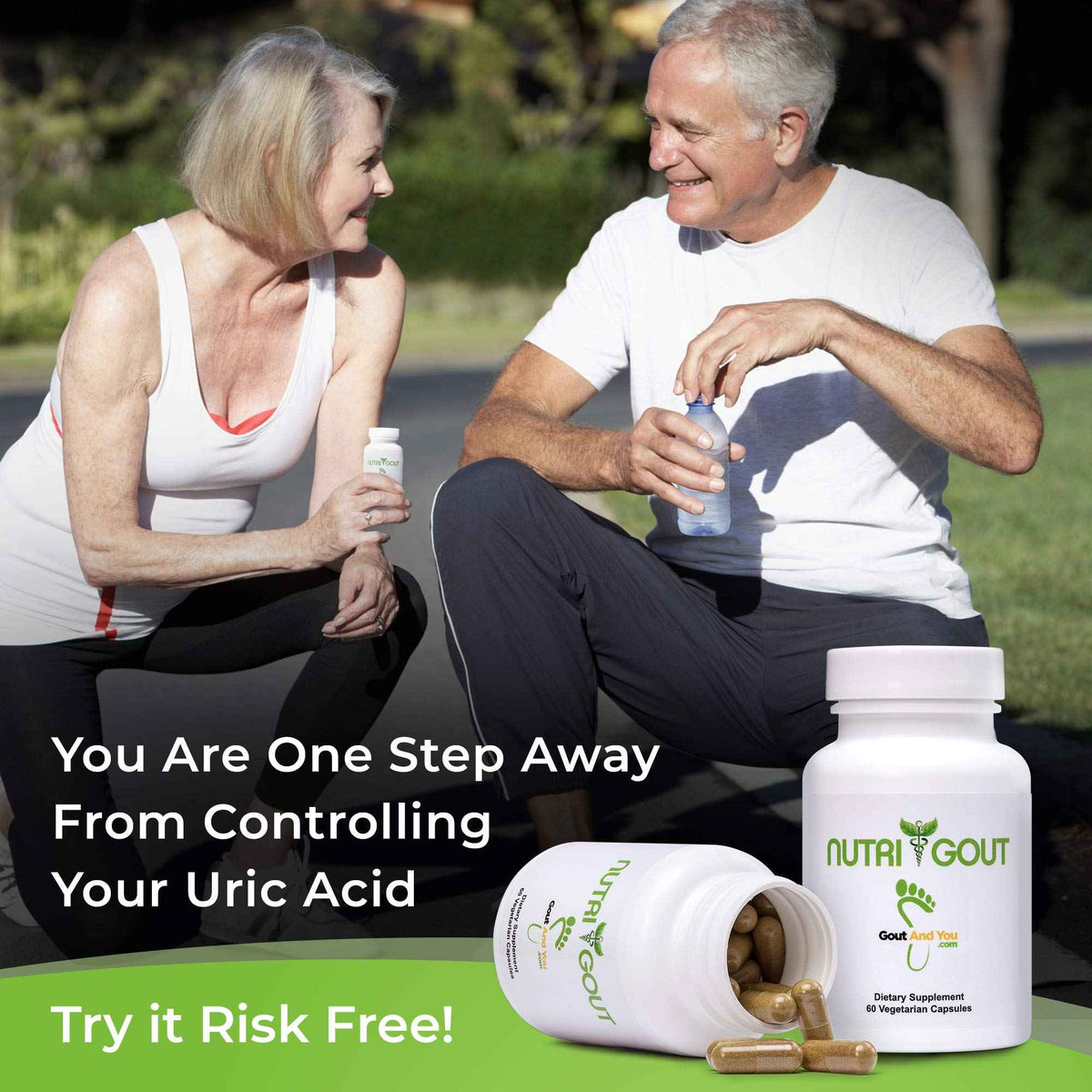 NutriGout Uric Acid Cleanse Supplement w/Turmeric, Celery Seed, Bromelain, Milk Thistle, Dandelion and Chanca Piedra,
