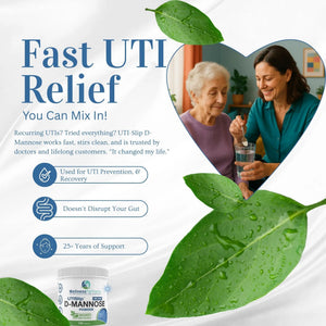 Now New UTI-Slip D Mannose Non GMO Organic Source Powder 130g jar. WellnessPartnersBuy Supplements Australia