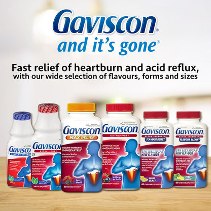 Gaviscon Extra Strength Butterscotch Antacid Tablets 60 Count