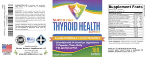 Thyroid Support (3-Month) Supplement All-in-1 with 14 Active Ingredients in 1 Formula | Thyroid Health Support Supplements | Women & Men | 90-Day Bulk Supply | 180 Capsules Elevate Recovery SupplementsBuy Supplements Australia