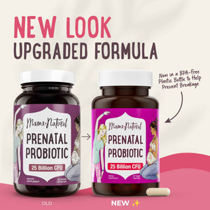 Mama Natural Prenatal Probiotics for Women – Gut & Immune Support for Pregnancy, Breastfeeding & Postpartum* | 25 Billion CFU, 12 Strain Probiotic & Prebiotic Blend to Support Mom and Baby