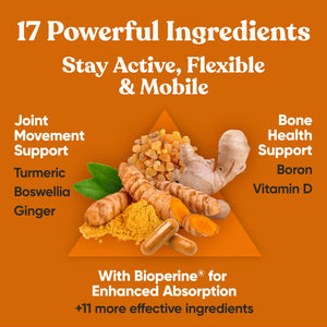 Primal Joint & Mobility Support - Advanced Joint Support Supplement for Women and Men - Turmeric, Boswellia, Ginger and Boron for Whole-Body Flexibility, Joint Health & Comfort - 60 Veg Soft Capsules Eu NaturalBuy Supplements Australia