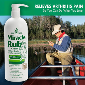 Miracle of Aloe Miracle Rub Pain Relieving Cream 32 oz, Fast & Effective Relief for Arthritis, Muscle, and Joint Pain - Maximum Strength UltraAloe Formula, Topical Analgesic Miracle of AloeBuy Supplements Australia