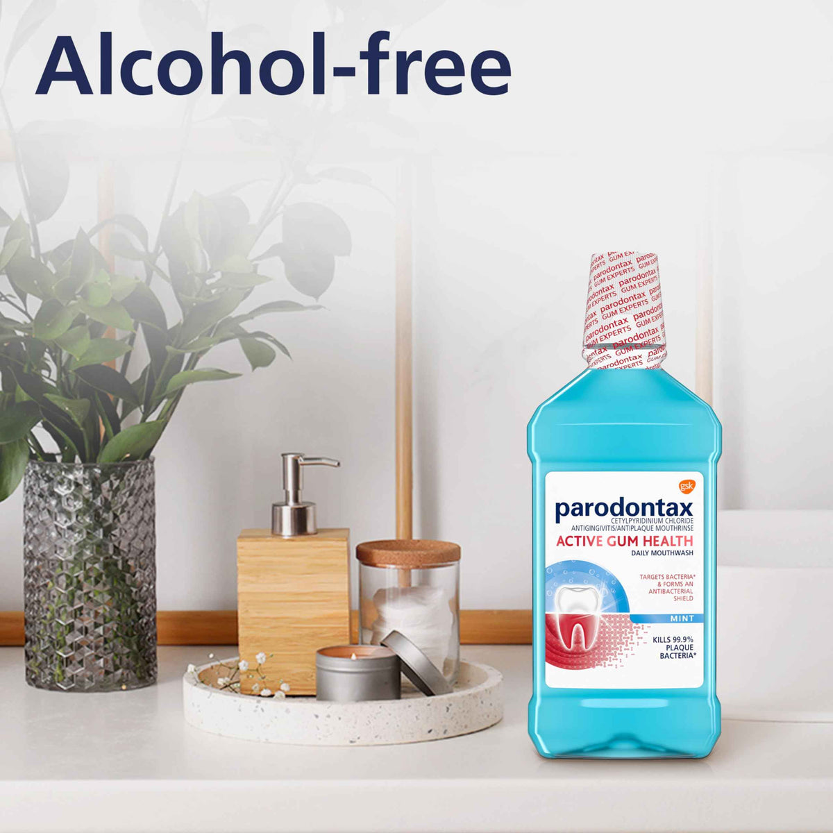 Parodontax Active Gum Health Mouthwash, Antiplaque and Antigingivitis Mouthwash, Mint, 16.9 Fl Oz