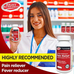 RIGHT REMEDIES Extra Strength Pain Relief, Acetaminophen 500 mg Caplets, Pain Reliever & Fever Reducer, Value Pack (300 Count), Compare to the Active Ingredient in Extra Strength Tylenol® RIGHT REMEDIESBuy Supplements Australia