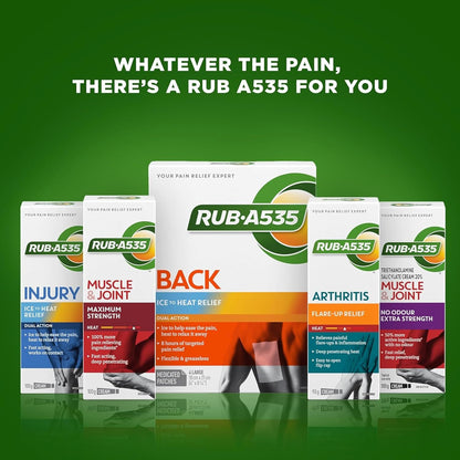 RUB A535 ULTRA STRENGTH NO ODOUR CREAM For Deep Penetrating Relief of Muscle, Joint & Arthritic Pain 100 g
