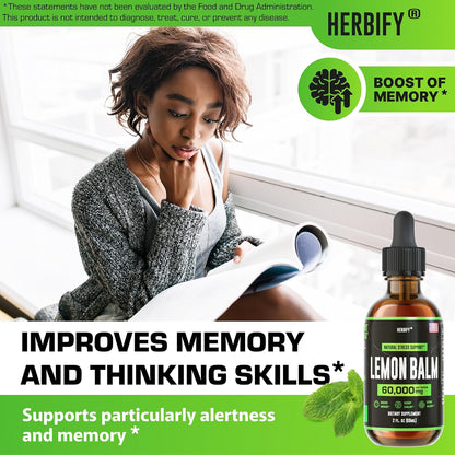 HERBIFY Bundle - Lions Mane Drops & Lemon Balm - Brain and Immune Support