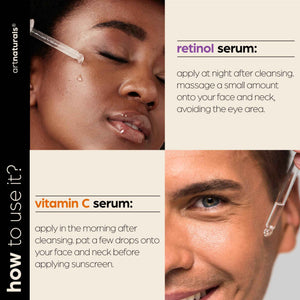 Vitamin C Serum Skin Care 2-Piece Set: Includes Retinol – Anti-Aging, Skin Brightening, Hydrating, Wrinkle Reduction, Dark Spot Corrector (1 Fl Oz (Pack of 2))